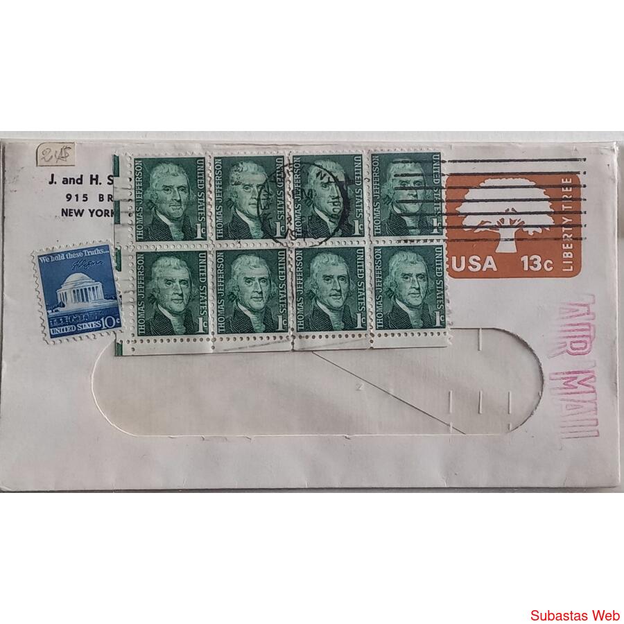 Sobre USA Franqueado Air Mail