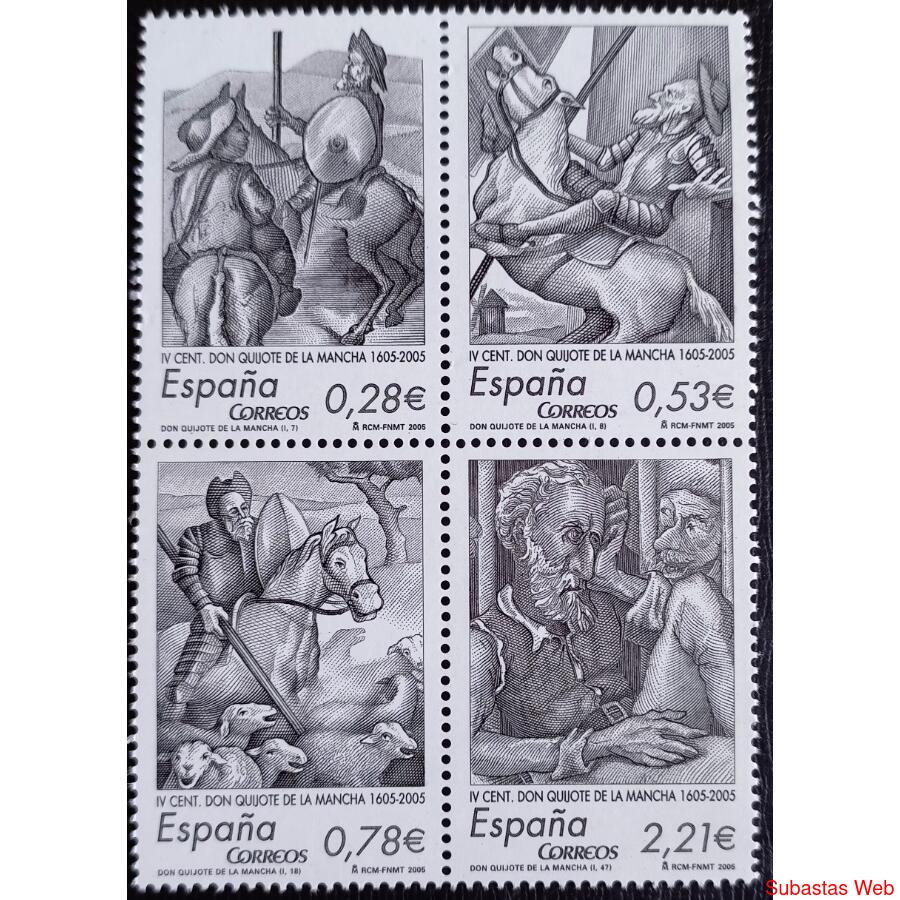 Sello Postal. España. IV Centenario Publ. Don Quijote