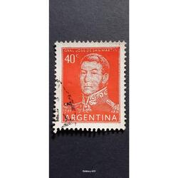 Sello Postal. Próc. y Riq. II. San Martín. Error