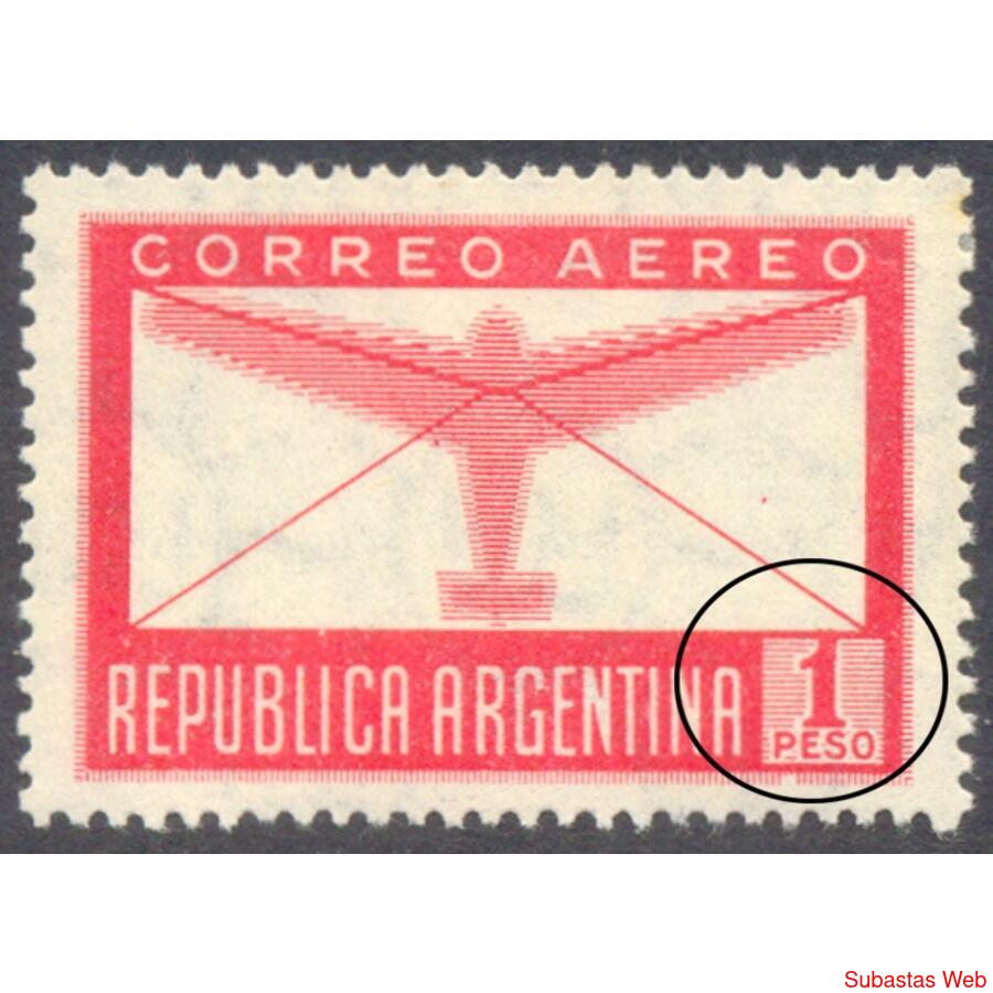 ARGENTINA GJ861a AÉREO SELLO NUEVO VARIEDAD CATALOGADA U$20