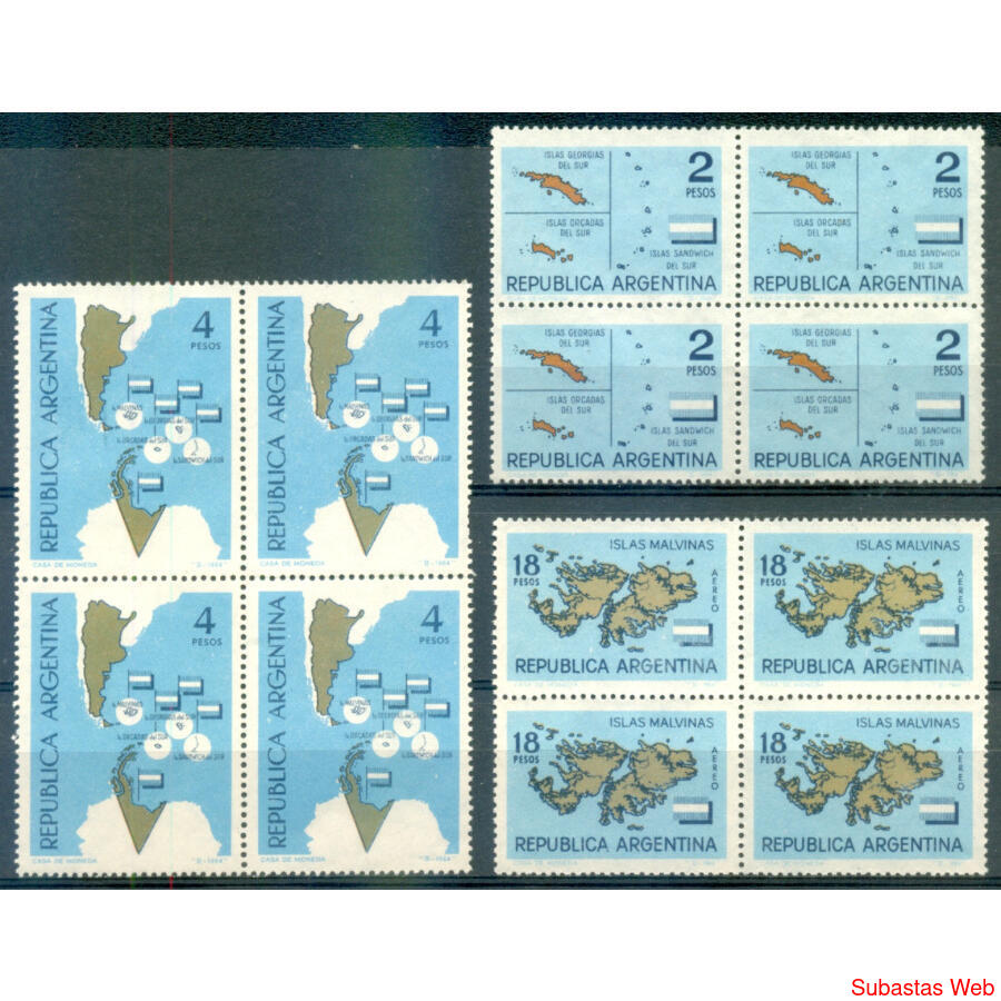 ARGENTINA GJ1272/74 SOBERANÍA ANTÁRTICA SERIE CUADROS $18.00