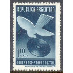 ARGENTINA GJ936 EL PRIMER VALOR DE LA SERIE FONOPOSTAL. U$10