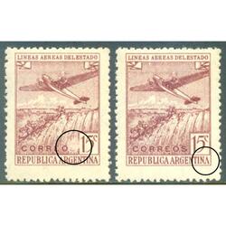 ARGENTINA GJ931 LADE 2 SELLOS MINT VARIEDADES DE IMPRESIÓN!!