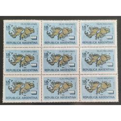 ARGENTINA GJ1274 MALVINAS. BLOQUE x 9 NUEVO VC: U$ 27.00