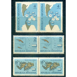 ARGENTINA GJ1272/74 SOBERANÍA ANTÁRTICA. 2 SERIES EN PAREJAS