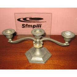 Antiguo Candelabro De Tres Velas Opilarsur