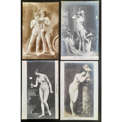 1910 HERMOSO LOTE DE 6 ANTIGUOS POSTALES DESNUDOS FEMENINOS