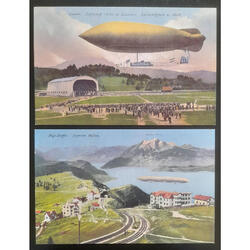 ALEMANIA ZEPPELINES & AEREOS. 8 HERMOSAS POSTALES y TARJETAS