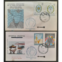 ARGENTINA 1967 SOBRES ANTÁRTICOS VOLADOS x SERV.  AEROPOSTAL