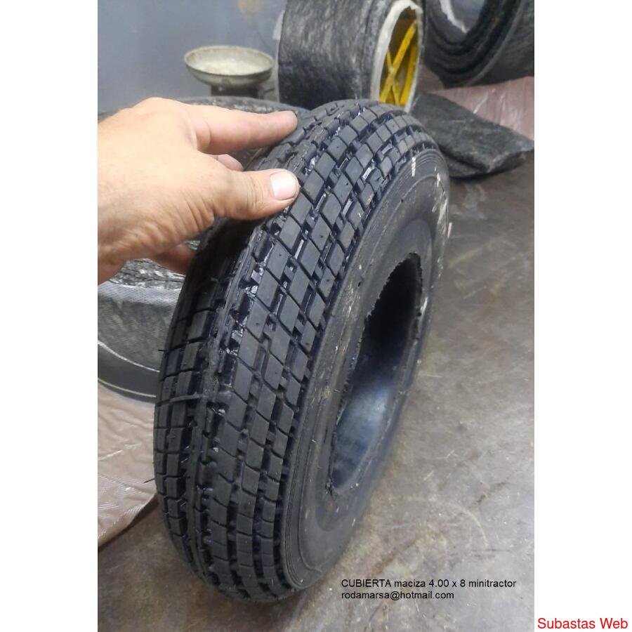 cubierta MACIZA 400 X 8 MINITRACTOR RODAMARSA TIRES