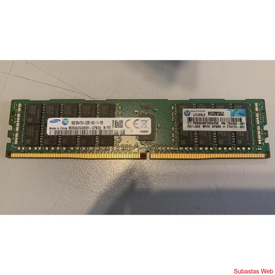 Memoria HP Samsung DDR4 16GB PC4-2133P ECC No Aptas PC