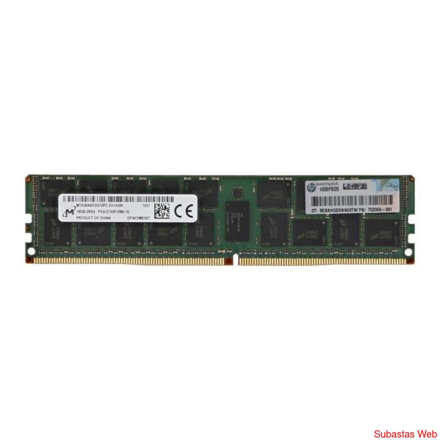 Memoria HP Micron Ddr4 16gb 2133p Ecc No Aptas Para PC