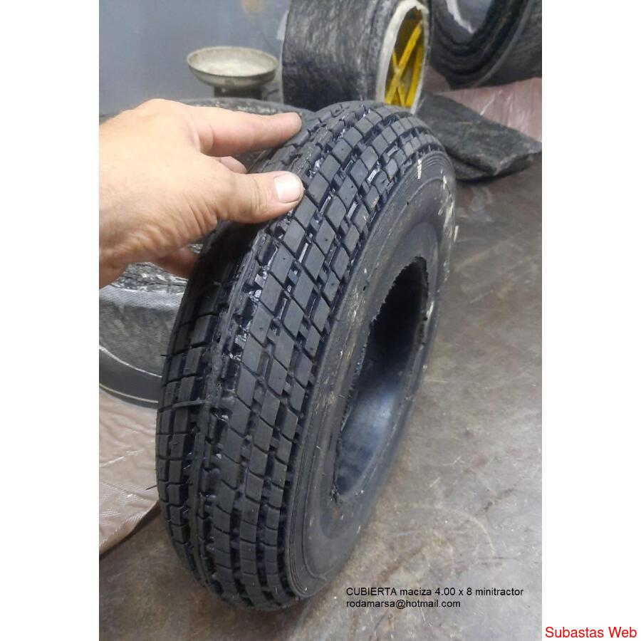 CUBIERTA MACIZA MINITRACTOR 400X8 maciza rodamarsa tire