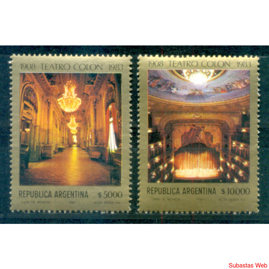 ARGENTINA GJ2088/2089. TEATRO COLON SERIE COMPLETA MINT