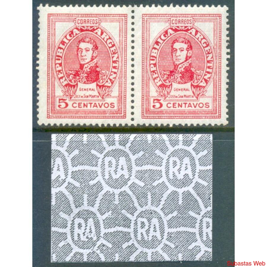 ARGENTINA GJ887A PAREJA EN RARISIMO PAPEL SATINADO U$10.00