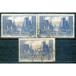 FRANCIA. Yv 261 Tipo III. 3 EJEMPLARES FINAMENTE USADOS. €28