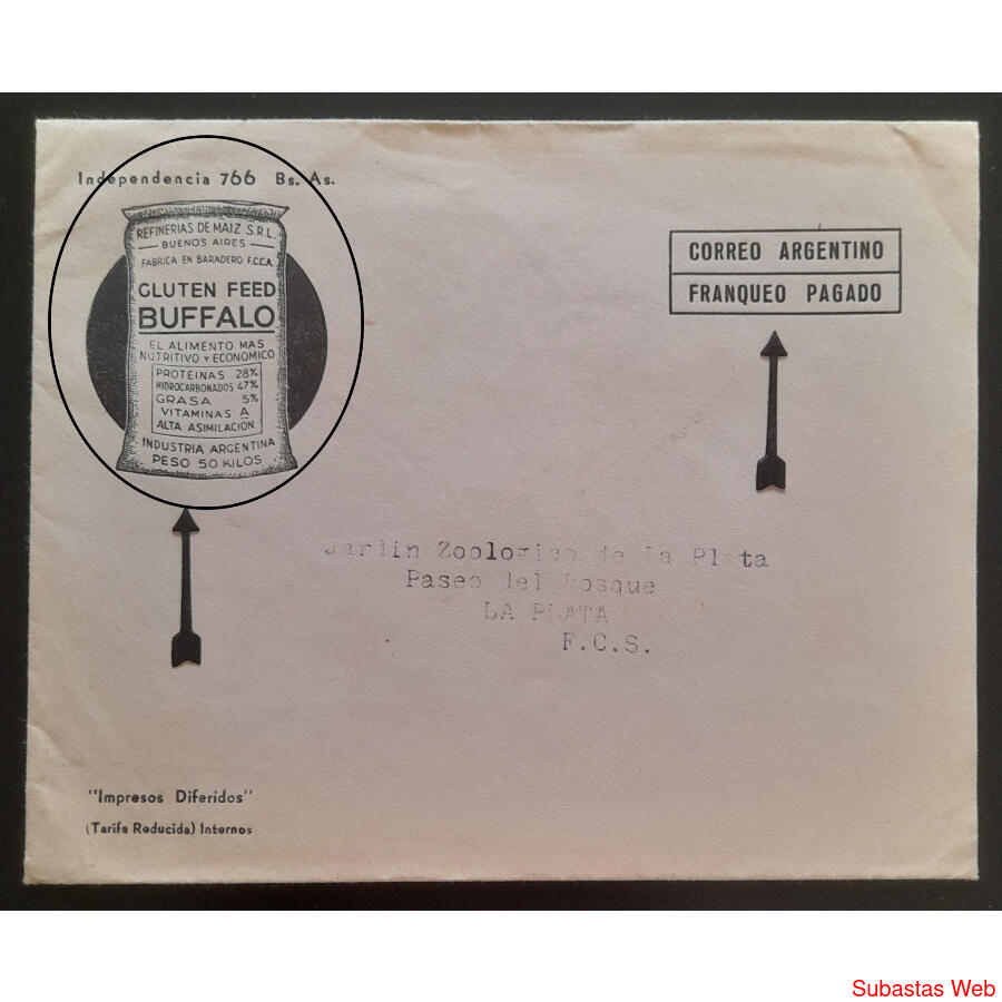 1938 ESPECTACULAR SOBRE + CARTA PROPAGANDA *FRANQUEO PAGADO*