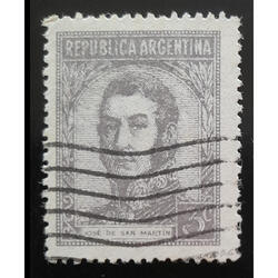 ARGENTINA GJ741. SAN MARTÍN VARIEDAD DOBLE IMPRESIÓN. VER!!!