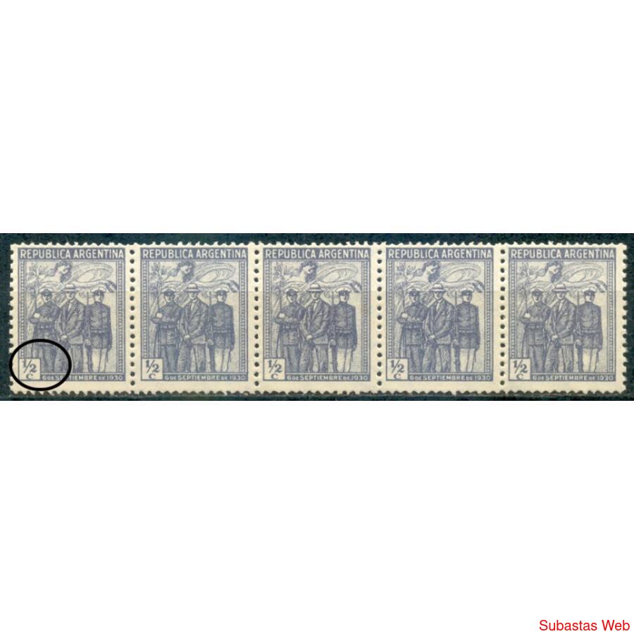ARGENTINA GJ670 REVOLUCIÓN TIRA VARIEDAD CATALOGADA U$15