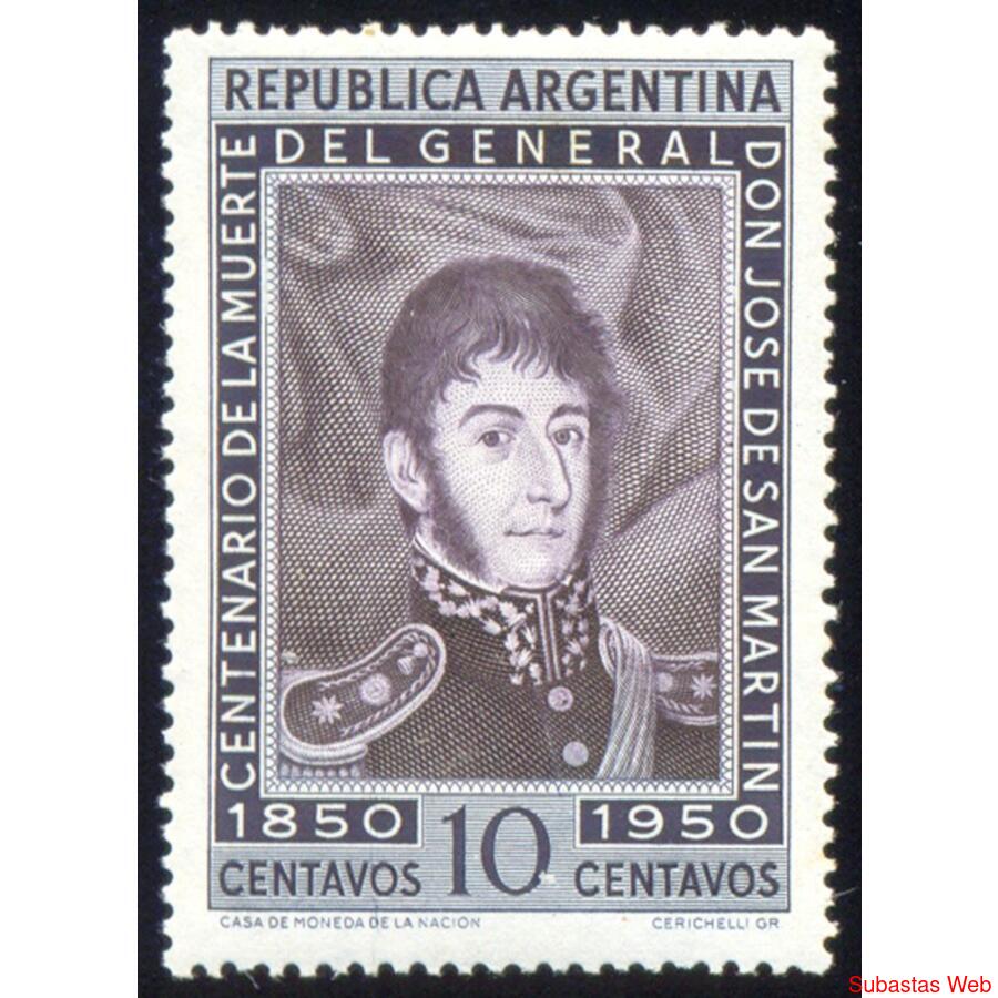 ARGENTINA GJ976A MINT EL RARO PAPEL SATINADO SOL OVAL U$ 10.