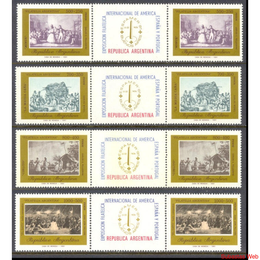 ARGENTINA GJ1983EN/1986EN. 2 SERIES MINT CON ENTRECINTAS!!