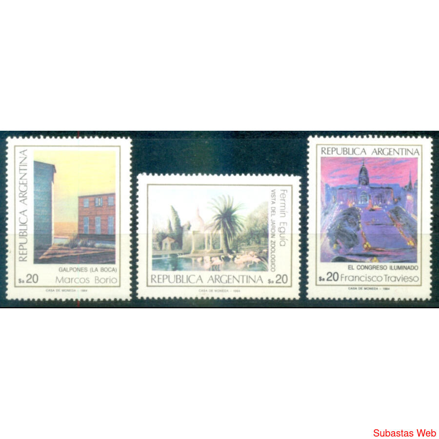 ARGENTINA GJ2189/2191 PINTURA SERIE COMPLETA MINT $1.50