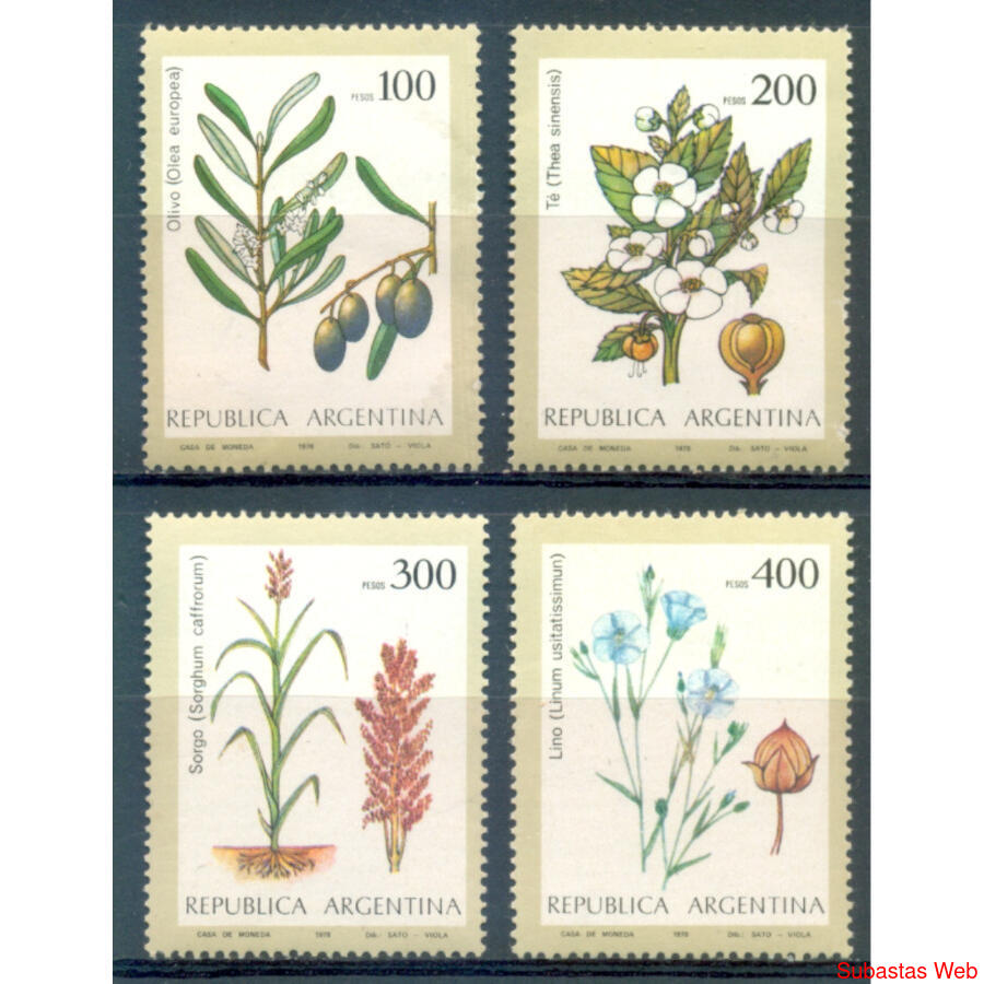 ARGENTINA GJ1856/1859 AGRICULTURA ARGENTINA SERIE MINT $3.50