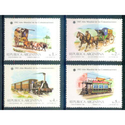 ARGENTINA GJ2128/2131 TRANSPORTES POSTALES SERIE MINT U$3.00