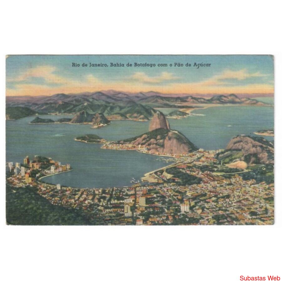 BRASIL • Río de Janeiro • Botafogo y Pan de Azúcar • 1954