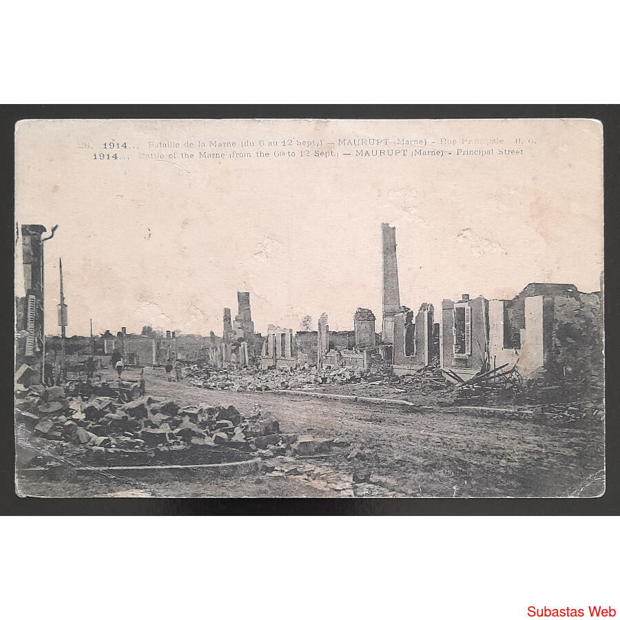 FRANCIA 1° GUERRA MUNDIAL *MARNE* VISTA LUEGO DE LA BATALLA!