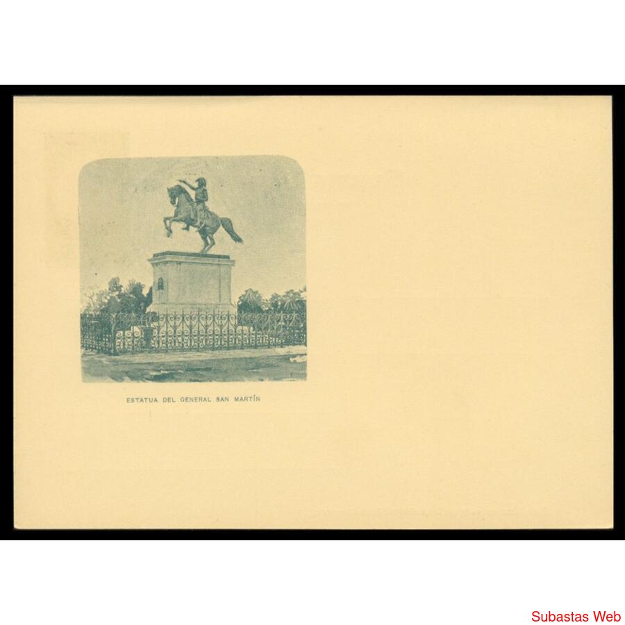 ARGENTINA TARJETA POSTAL GJ TAR36. SAN MARTÍN y MITRE. LUJO!