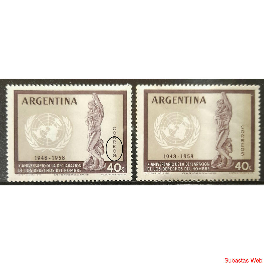 ARGENTINA GJ1116 SELLO MINT NOTABLE VARIEDAD DE IMPRESIÓN!