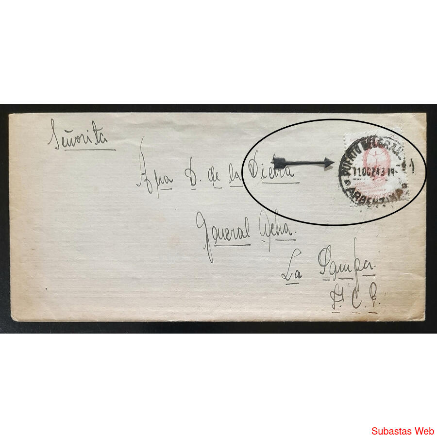 1943. VIEJO SOBRE DE *PUERTO BELGRANO* a *GENERAL ACHA* VER!