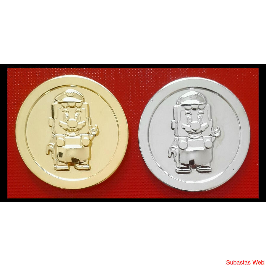 MONEDAS COLECCIONABLES *LEGO SÚPER MARIO* PLATA & ORO. LUJO!