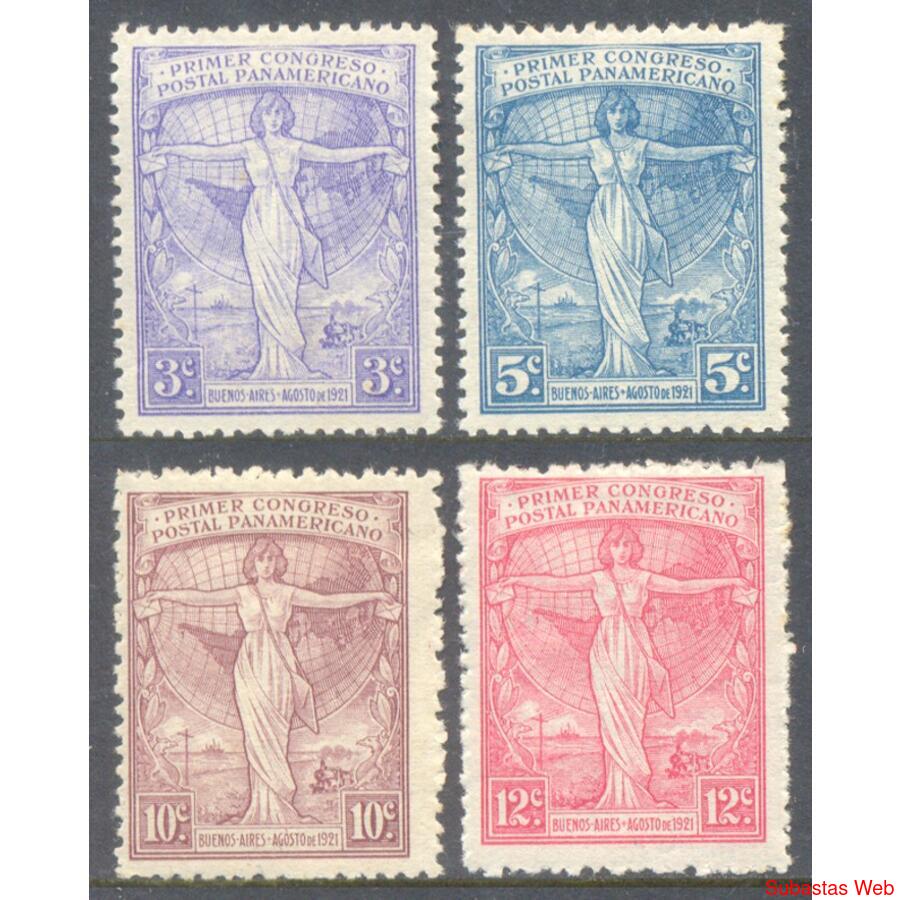 ARGENTINA GJ529 / GJ532. CONGRESO PANAMERICANO SERIE MINT
