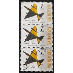 ARGENTINA GJ1253 TIRA x 3 NUEVA. DOBLE VARIEDAD DE IMPRESIÓN