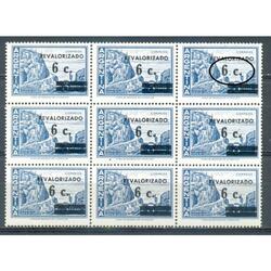 ARGENTINA GJ1678 BLOCK x 9 MINT CON VARIEDAD NO CATALOGADA!!