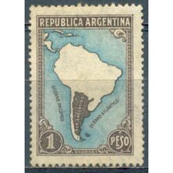 ARGENTINA GJ791 MAPA SIN LIMITES. MINT FILIGRANA RR U$10.00