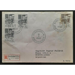 SUECIA. 1960 ESPLENDIDO SOBRE PDE CIRCULADO A ARGENTINA