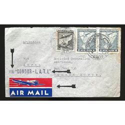 CHILE 1941 ESPLENDIDO SOBRE VÍA AÉREA  *VÍA CÓNDOR L.A.T.I.*