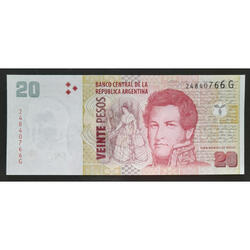 ARGENTINA BILLETE DE $ 20 ROSAS SERIE G. 2020 SIN USAR - UNC