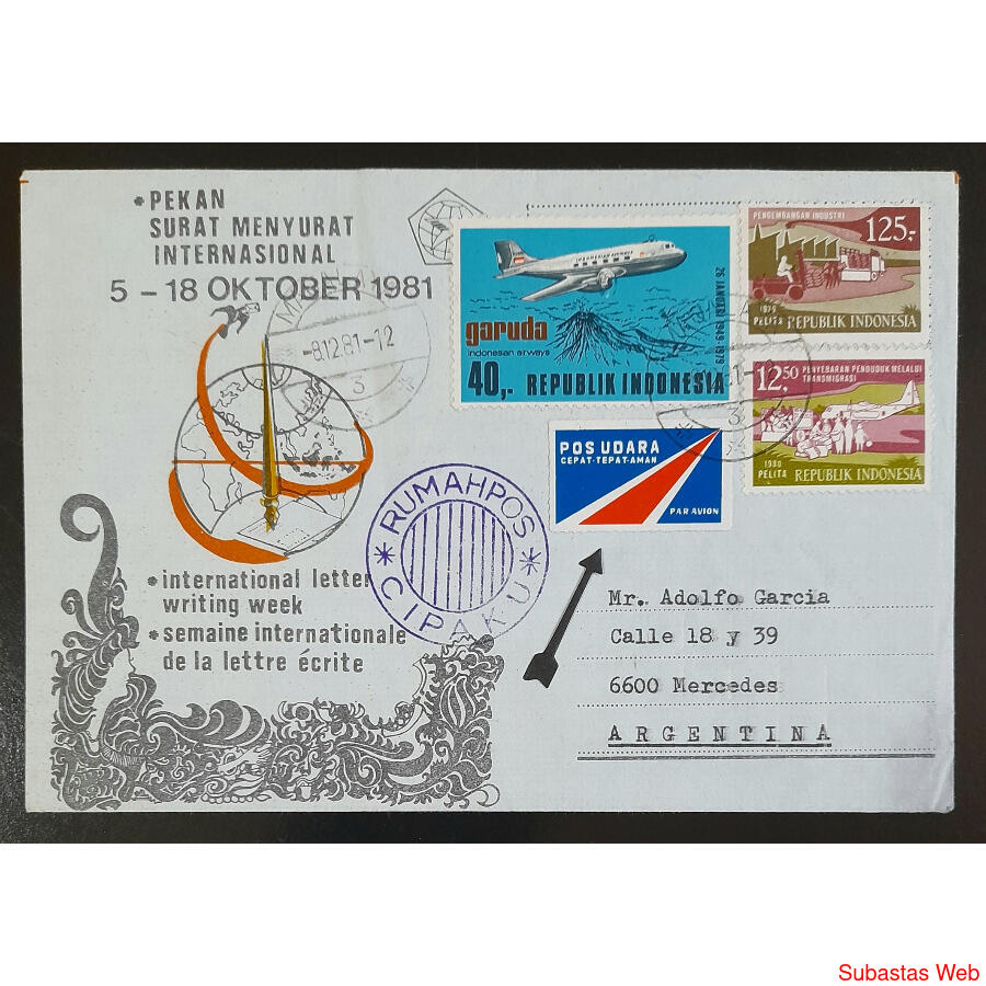 INDONESIA. FANTÁSTICO SOBRE A ARGENTINA *SEMANA DE LA CARTA*