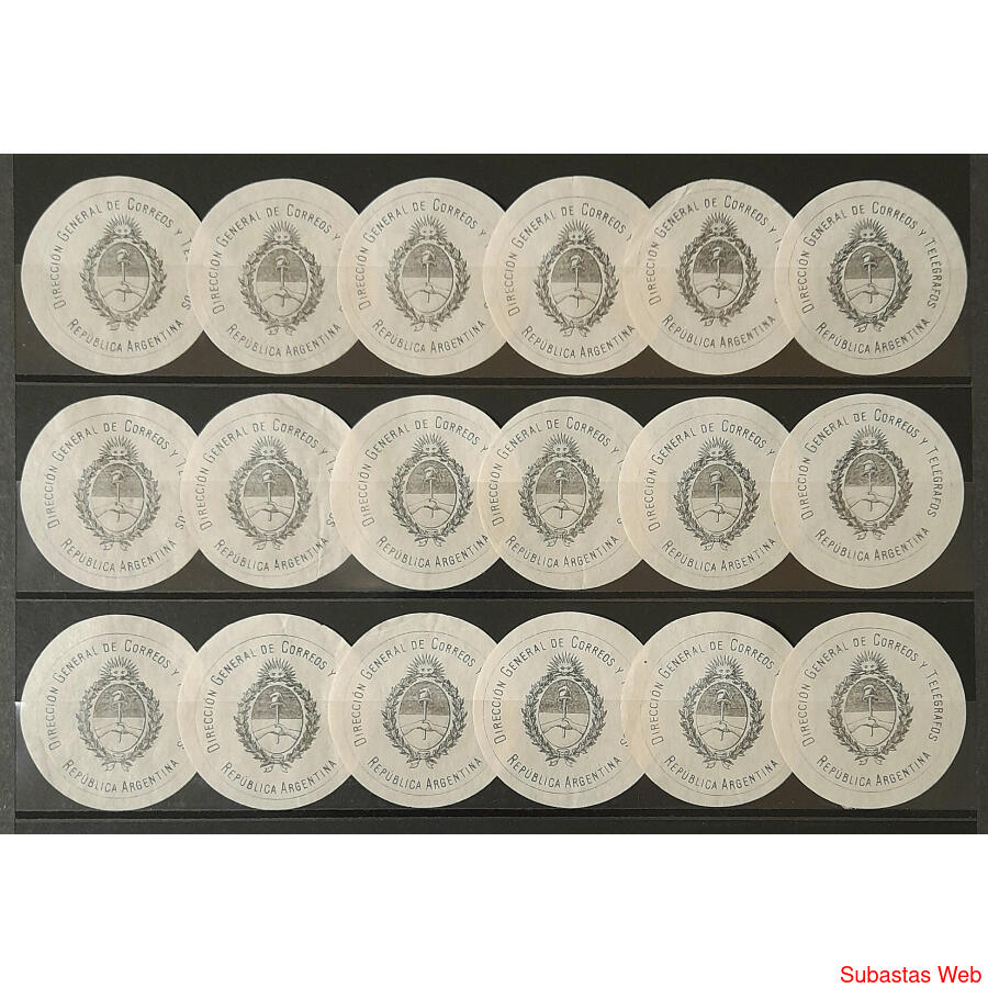 ARGENTINA. LOTE DE 18 CIERRES DE TELEGRAMA DE DÉCADA DEL '50