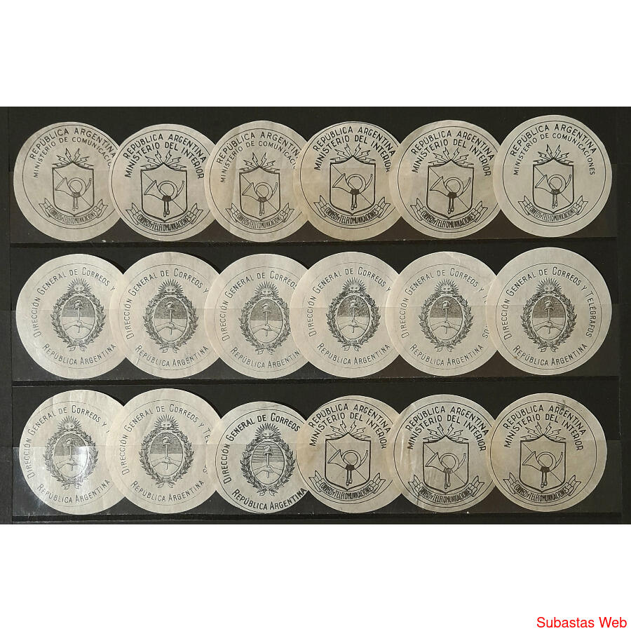 ARGENTINA. HERMOSO LOTE MIXTO DE 18 CIERRES DE TELEGRAMAS!!!