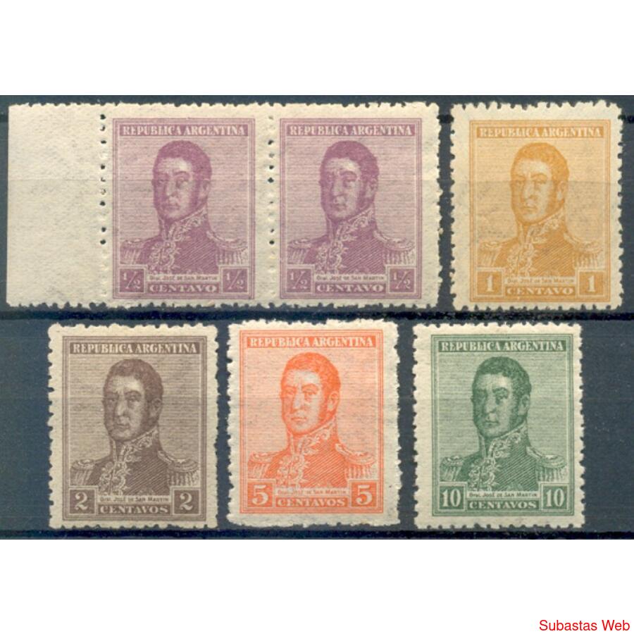 ARGENTINA GJ510 / GJ514 NUEVOS FILIGRANA SOL FISCAL. U$22.00