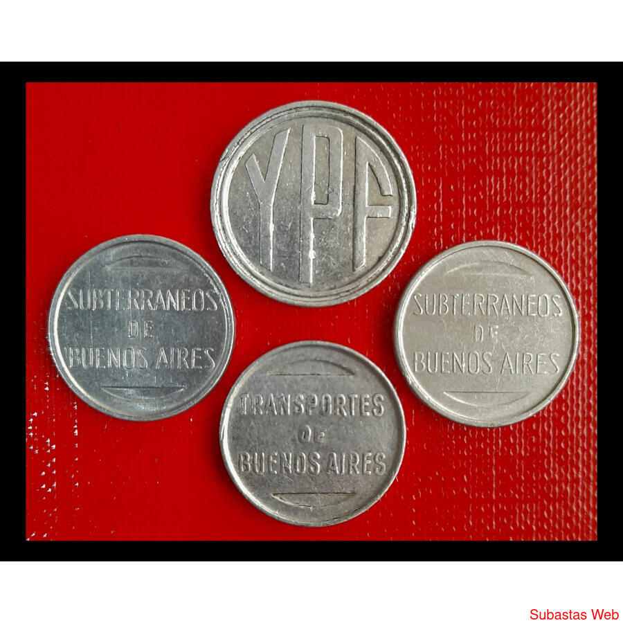 BUENOS AIRES. 4 ANTIGUOS COSPELES PARA VIAJAR EN SUBTERRÁNEO