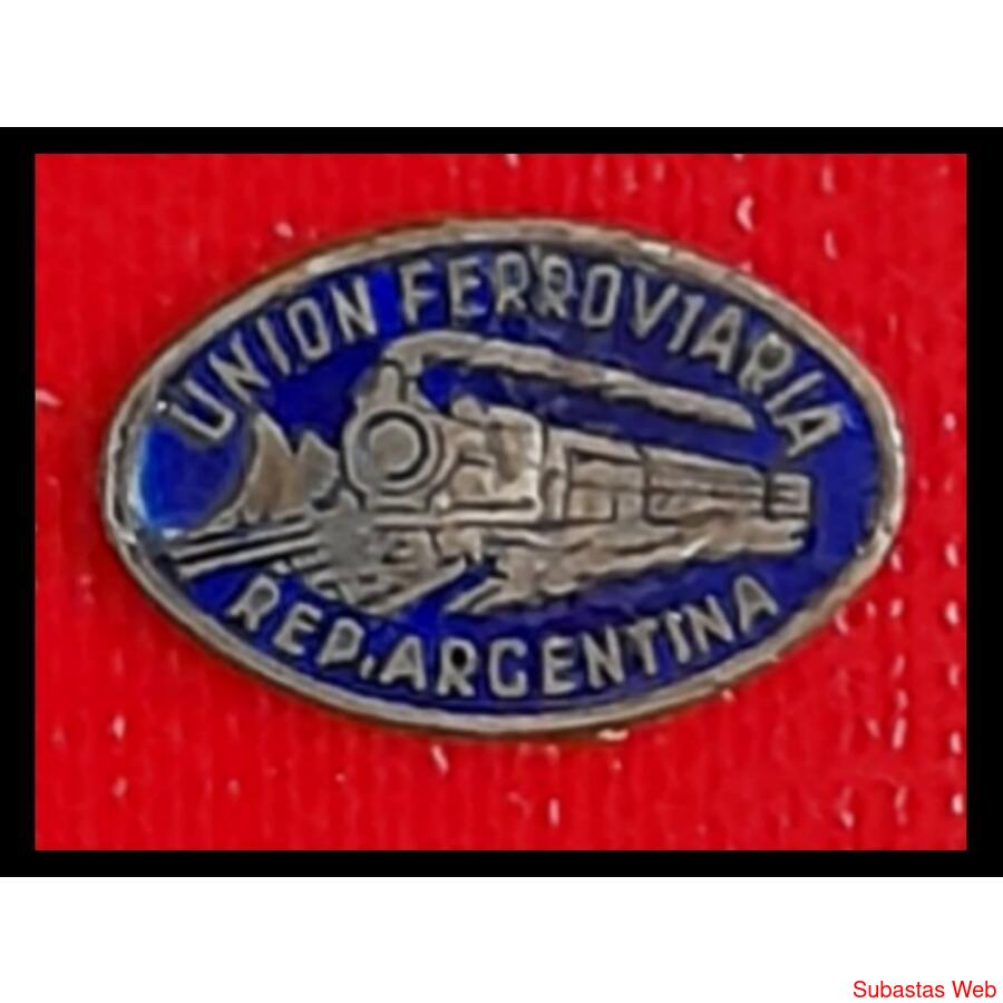 ARGENTINA VIEJO BROCHE DE LA **UNIÓN FERROVIARIA** PARA SACO