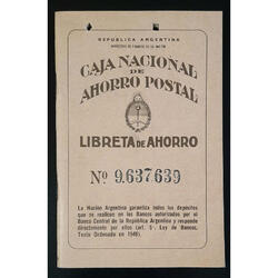 ARGENTINA 1952. ANTIGUA LIBRETA DE AHORRO POSTAL. LUJO!!!!