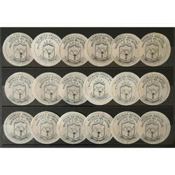 ARGENTINA. LOTE DE 18 CIERRES DE TELEGRAMA DE DÉCADA DEL '50