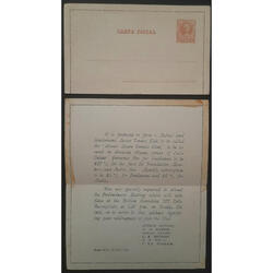 ARGENTINA 1892 GJCAP10 C. POSTAL INVITACIÓN IMPRESA. TENIS!!